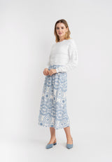 Load image into Gallery viewer, Teen Midi Lenght Skirt In Woven Fabric
