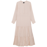 Load image into Gallery viewer, Teen Woven Tired Midi Length Dress With Self Belt

