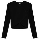 Load image into Gallery viewer, Teen Fine Rib Crop Top With Shaped Fake Overlap
