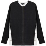 Load image into Gallery viewer, Ladies Maternity Knit Shirting Zipper Jacket
