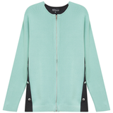 Load image into Gallery viewer, Ladies Maternity Knit Shirting Zipper Jacket
