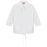 Load image into Gallery viewer, Ladies Maternity Striped Cropped Bungee Blouse
