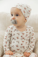 Load image into Gallery viewer, Rib Floral Baby Stretchie
