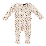 Load image into Gallery viewer, Rib Floral Baby Girl Stretchie
