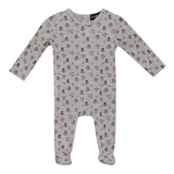 Load image into Gallery viewer, Rib Floral Baby Girl Stretchie
