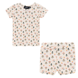 Load image into Gallery viewer, Rib Floral Baby Top And Shorts Set
