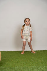 Load image into Gallery viewer, Rib Floral Baby Top And Shorts Set
