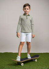 Load image into Gallery viewer, Mix Stripe Ribbed Boys Polo
