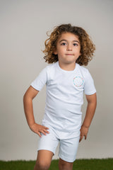 Load image into Gallery viewer, Fine Rib Boys Top  With Smiley Embroidery
