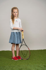 Load image into Gallery viewer, Cherry Printed Rib Girls T Shirt
