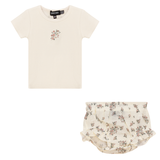 Load image into Gallery viewer, Pointelle Rib Top And Gauze Panti Baby Set

