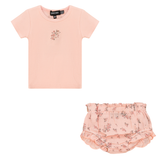 Load image into Gallery viewer, Pointelle Rib Top And Gauze Panti Baby Set
