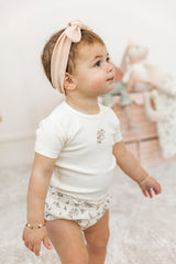 Load image into Gallery viewer, Pointelle Rib Top And Gauze Panti Baby Set
