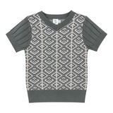 Load image into Gallery viewer, Jacquard Knit With Rib Sleeves Boys Sweater

