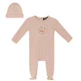 Load image into Gallery viewer, Fine Rib Pointelle Baby Stretchie With Placement Print
