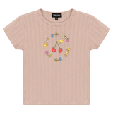 Load image into Gallery viewer, Fine Rib Pointelle Girls T Shirt
