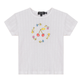 Load image into Gallery viewer, Fine Rib Pointelle Girls T Shirt
