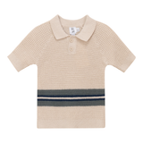 Load image into Gallery viewer, Waffle Knit Boys Henly Sweater With Collar
