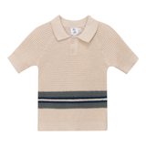 Load image into Gallery viewer, Waffle Knit Boys Henly Sweater With Collar
