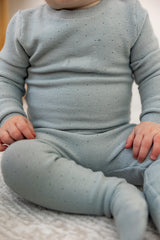 Load image into Gallery viewer, Baby Pointelle Knit Stretchie
