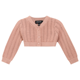 Load image into Gallery viewer, Girls Pointelle Knit Cropped Cardigan
