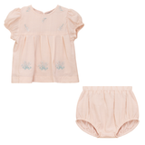 Load image into Gallery viewer, Girls Floral Embroidered 2 PC Set
