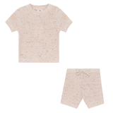 Load image into Gallery viewer, Speckeled Waffle Knitted Boy Sweater And Shorts Set
