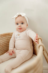 Load image into Gallery viewer, Baby's Scooter Chest Print Rib Stretchy
