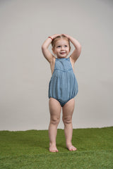 Load image into Gallery viewer, Babys Washed Denim Overall
