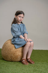 Load image into Gallery viewer, Girls Washed Denim Dress

