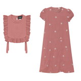 Load image into Gallery viewer, Girls Woven Robe With Knitted Vest
