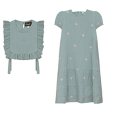 Load image into Gallery viewer, Girls Woven Robe With Knitted Vest
