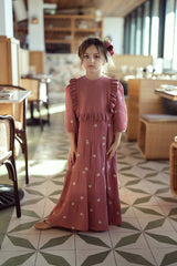Load image into Gallery viewer, Girls Woven Robe With Knitted Vest
