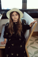 Load image into Gallery viewer, Girls Woven Embroidered Floral Robe
