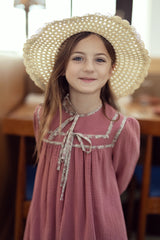 Load image into Gallery viewer, Girls Gauze Robe With Floral Tape
