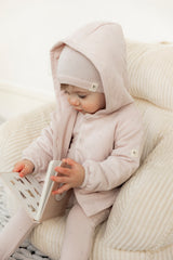 Load image into Gallery viewer, Babys Modal Jersey Sprinkle Print Puffy Jacket
