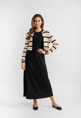 Load image into Gallery viewer, Teen Knit Cropped Cardigan With Embroidered Flowers
