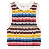 Load image into Gallery viewer, Teens Colorful Crochet Knitted Cropped Vest
