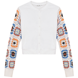 Load image into Gallery viewer, Teens Knit Cardigan With Crochet Sleeves
