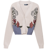 Load image into Gallery viewer, Teen Embroidered Cropped Cardigan
