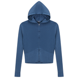 Load image into Gallery viewer, Teens Distressed Zip Up Hoodie
