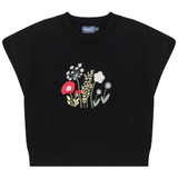 Load image into Gallery viewer, Teen Floral Embridery Knit Cropped Vest
