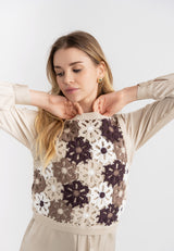 Load image into Gallery viewer, Teens Floral Cropped Crochet Vest
