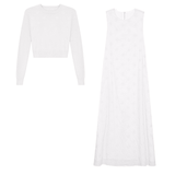 Load image into Gallery viewer, Midi Jumper With Embrodered Oversize Crop Sweater
