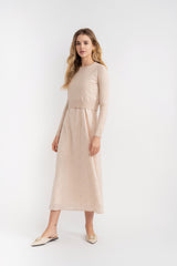 Load image into Gallery viewer, Midi Jumper With Embrodered Oversize Crop Sweater
