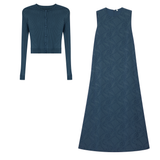 Load image into Gallery viewer, Teens Paisley Print Jumper With Knit Cardigan Set

