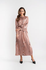 Load image into Gallery viewer, Teens Satin Printed Jumper With Top 2 PC Set

