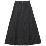 Load image into Gallery viewer, Ladies Maxi Denim A Line Fringe Skirt
