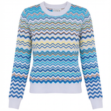 Load image into Gallery viewer, Ladies Crochet Multi Color Chevron Top
