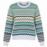 Load image into Gallery viewer, Ladies Crochet Multi Color Chevron Top
